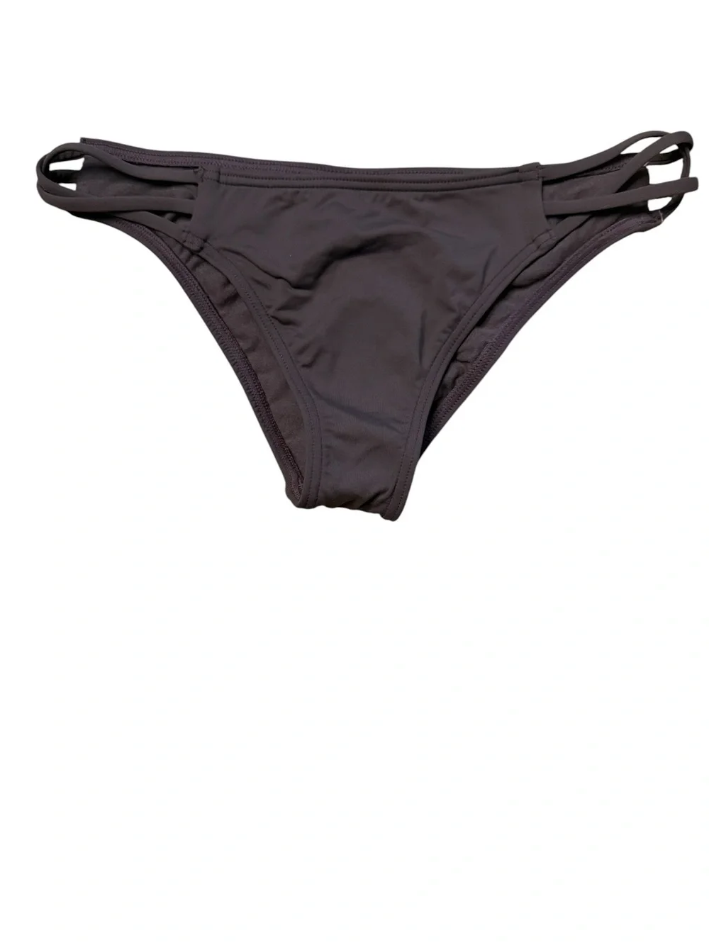 O'Neill Chocolate Brown triple-strap Bikini Bottom cheeky Size Small NWT